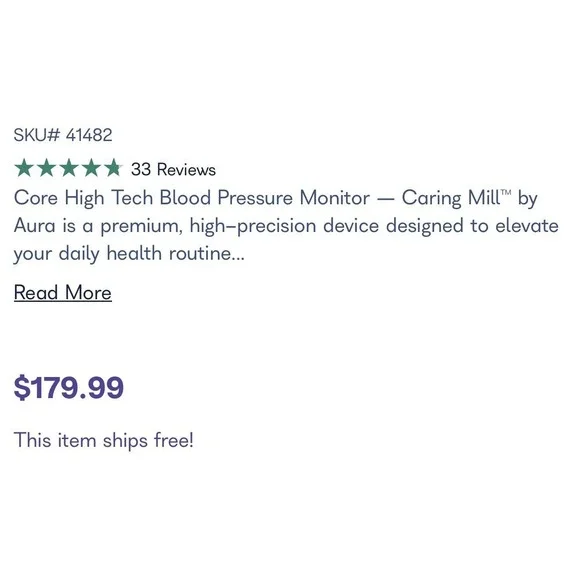 Core High Tech Blood Pressure ECG Monitor Caring Mill™ by Aura New Sealed Box - Picture 7 of 7